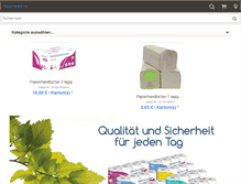 Tablet Screenshot of hamburgpapier-shop.de